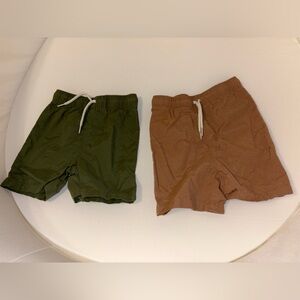 Okie Dokie Kids Shorts Bundle - Green and Brown